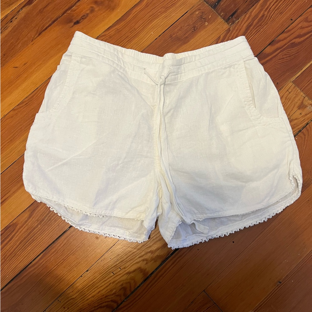 Caslon Women's High Waist White Linen Shorts
